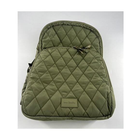 Vera Bradley Backpack Ultralight Large Bag School College Green Sage New - Picture 1 of 7